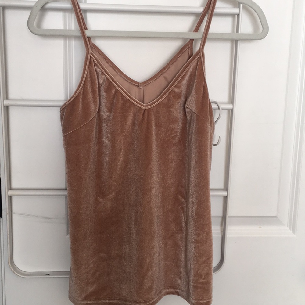 Blush velvet cami